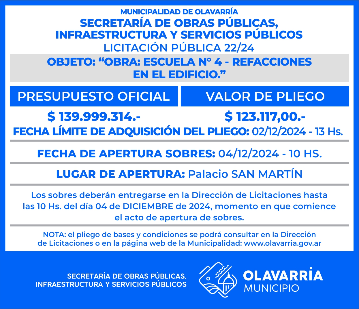 Licitación 22 / 2024