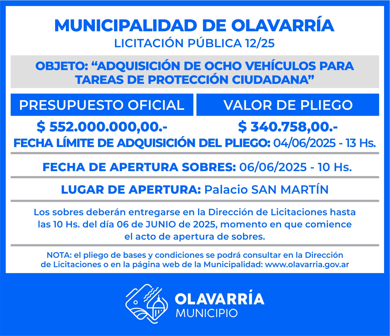 licitación 12 2025