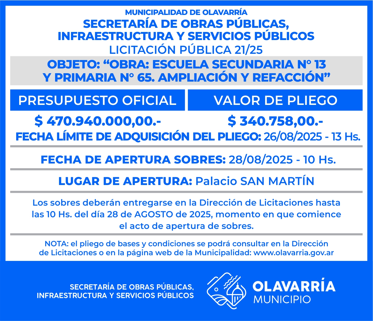 Licitación 21